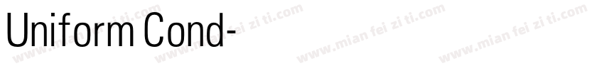 Uniform Cond字体转换